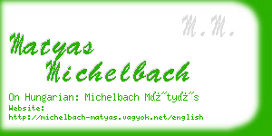 matyas michelbach business card